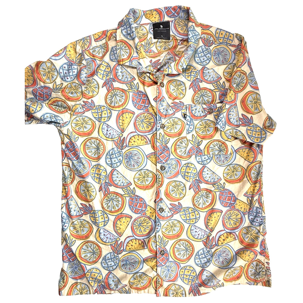 Retro Junk Food shirt XL fruit 80's vacation resortwear beach
